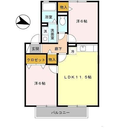 メゾン･モンテリベール　Ⅰ（202） 間取り図画像