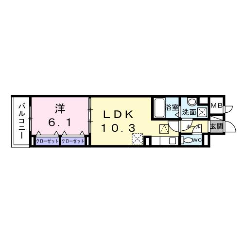 ヒカルサ和歌山城北サウス（302） 間取り図画像