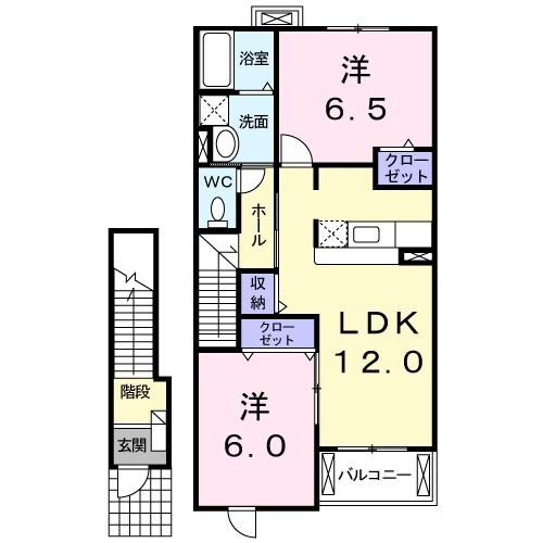 シャルパンティエⅡ（202） 間取り図画像