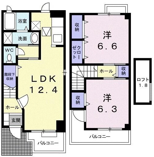 ソレアードパルケⅡ（103） 間取り図画像