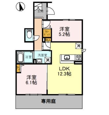 サンクイール　A棟（101） 間取り図画像