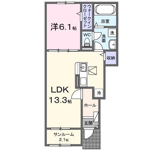 セーリウス梅原Ⅲ（102） 間取り図画像