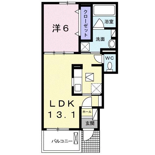 Ｂｅｌｌｅ　Ｃｒｅｓｔ　Ⅱ（102） 間取り図画像