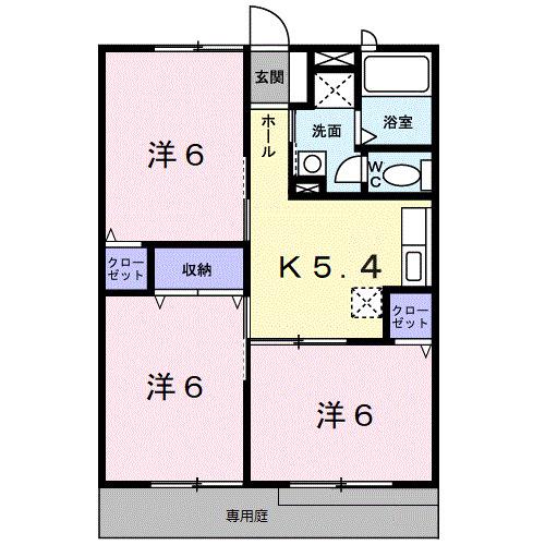 レスポワールⅡ（102） 間取り図画像