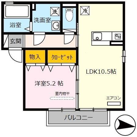 ピーチ荘（202） 間取り図画像