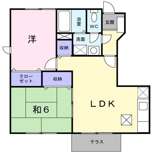 ヴィアーレ２（102） 間取り図画像