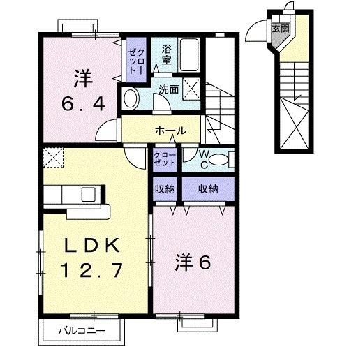 ソレアード・パレⅡ（203） 間取り図画像