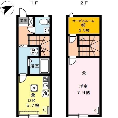 ル・フィオーレ　Ｂ（102） 間取り図画像