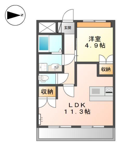 アンジュー　壱号館 間取り図画像
