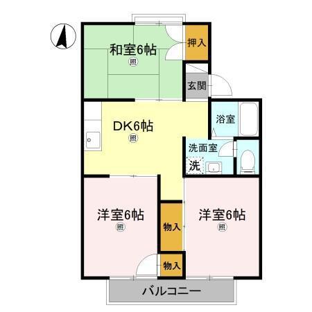 パレーシャル津秦（205） 間取り図画像