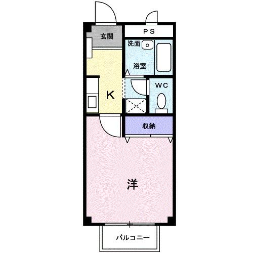 メゾンハッピーⅡ（205） 間取り図画像