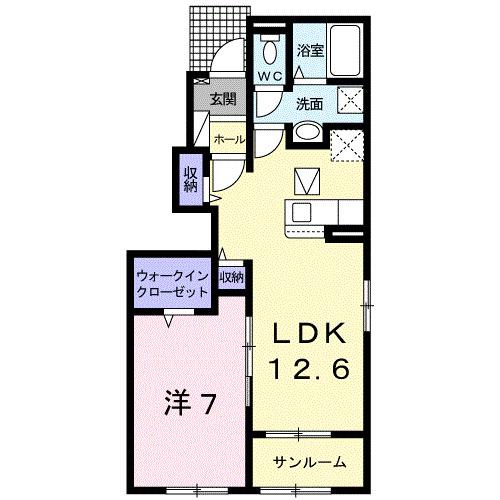ヴァーサ・メローネⅠ（101） 間取り図画像