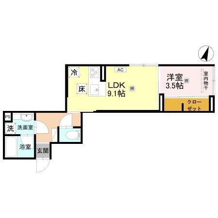 グレイスコート狐島（102） 間取り図画像