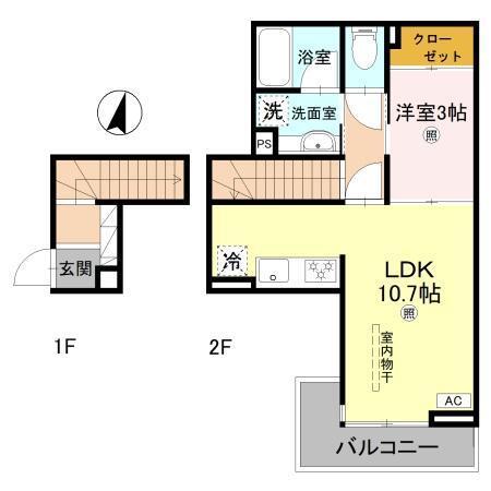 グレイスコート狐島（203） 間取り図画像