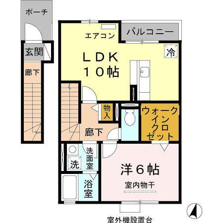 ヴィラ・シャロム　Ｂ棟（B206） 間取り図画像