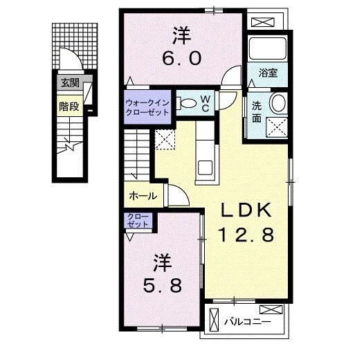 カンタービレ西浜Ⅱ（201） 間取り図画像