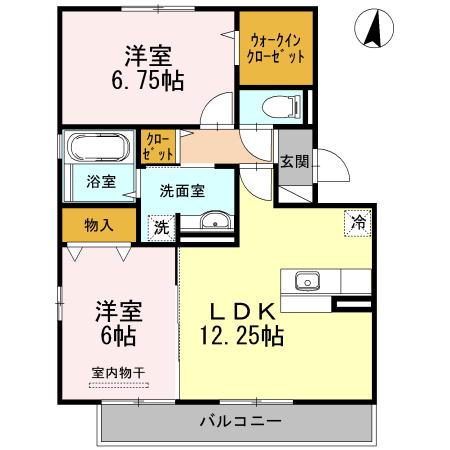 フロレゾン キヒロ（202） 間取り図画像