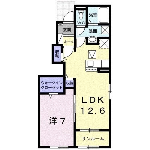 ヴァーサ・メローネⅠ（101） 間取り図画像