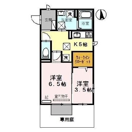 ミル・クレール アネックス　B棟（107） 間取り図画像