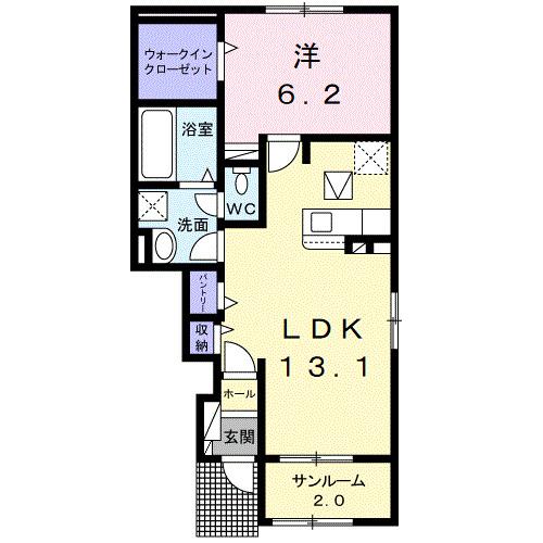 グラース　Ⅱ（105） 間取り図画像
