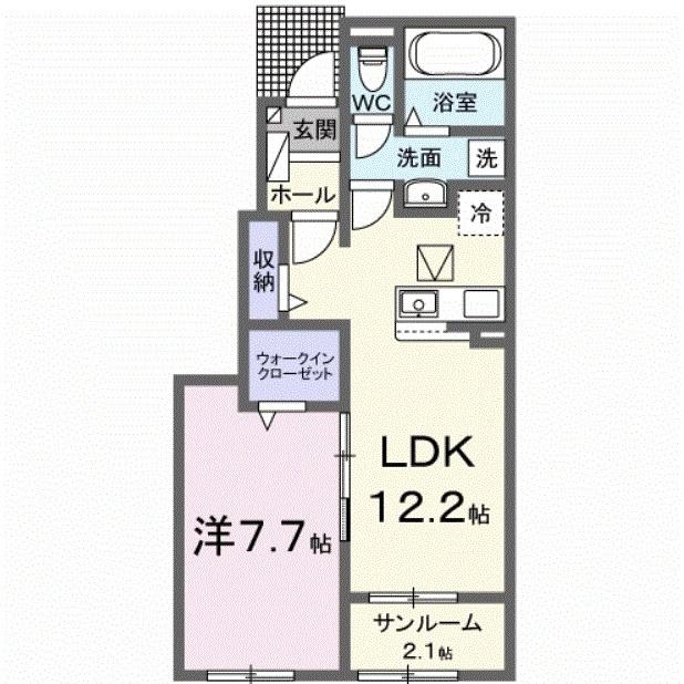 メゾン　シェル（102） 間取り図画像