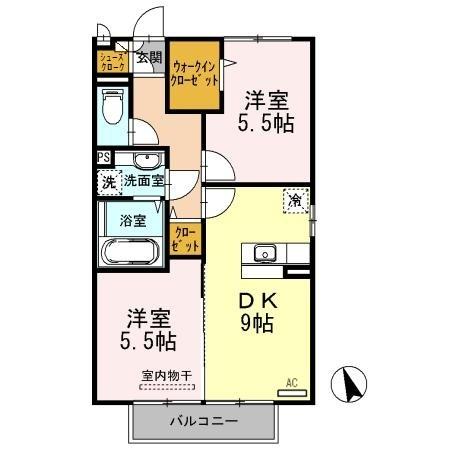 シャローズ（201） 間取り図画像