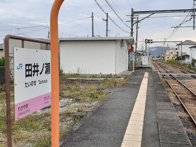 JR和歌山線田井ノ瀬駅：350m