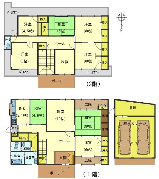 栄谷戸建 間取り図画像