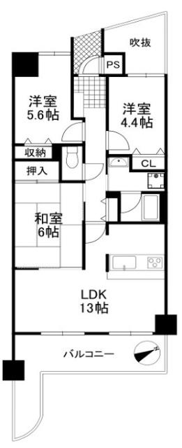 クローバーメゾン狐島 間取り図画像