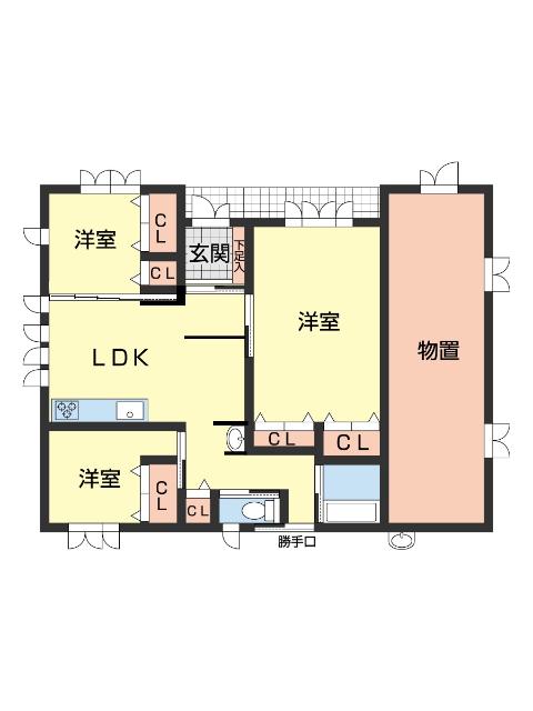 秋月戸建 間取り図画像