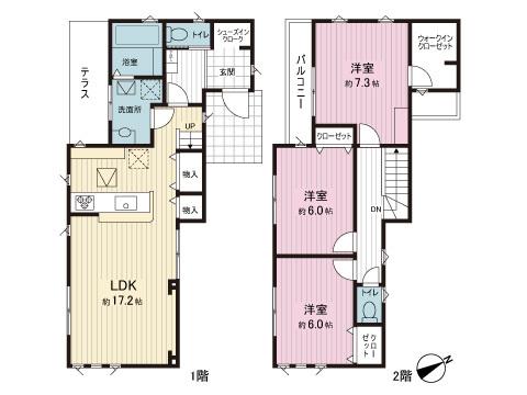 間取図　2号棟