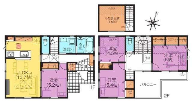 間取図　2号棟