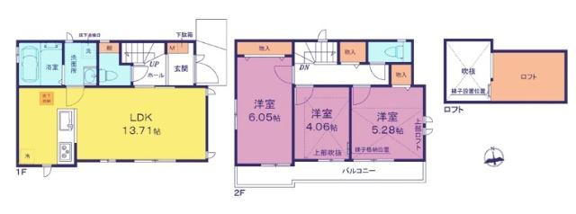 間取図　2号棟