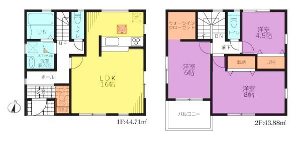 間取図　2号棟