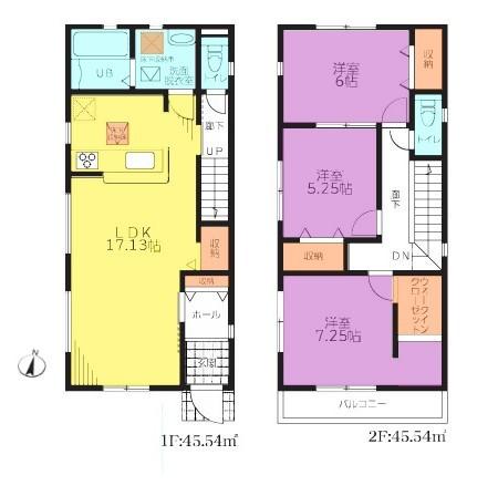 間取図　5号棟
