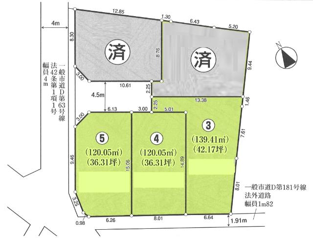 区画図　3区画