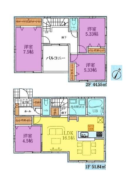 間取図　2号棟