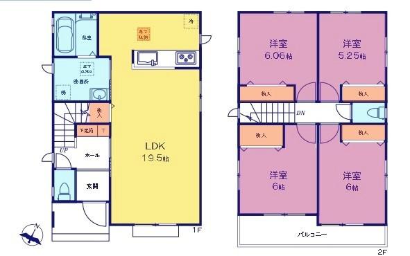 間取図　2号棟