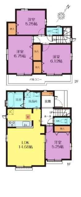 間取り図　D号棟