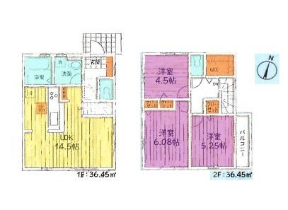 間取図　2号棟