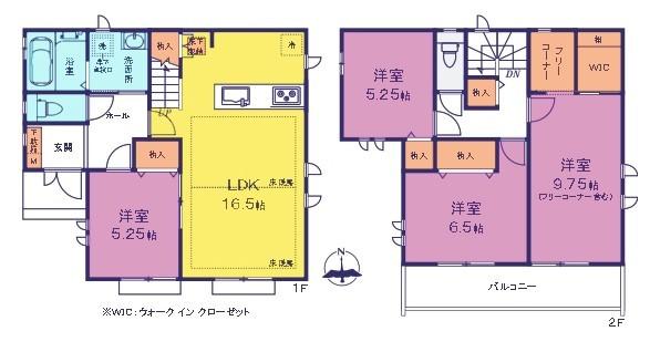 間取り図　F号棟