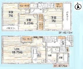 間取図　5号棟