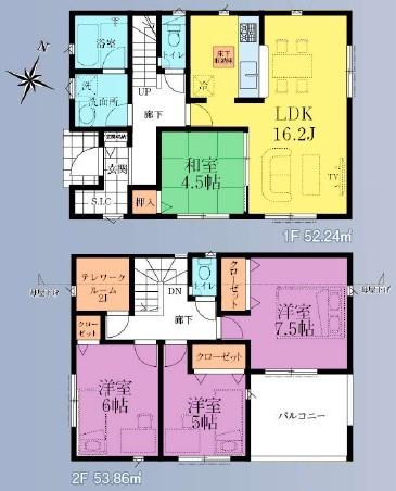 間取図　3号棟