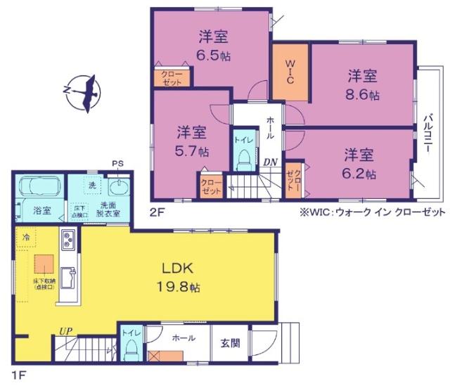 間取図　1号棟