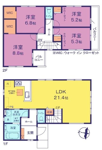 間取図　2号棟