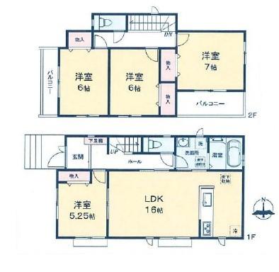 間取図　2号棟