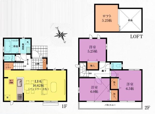 間取図　1号棟