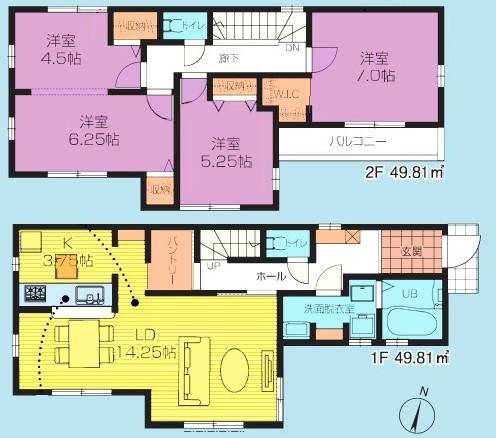 間取図　2号棟