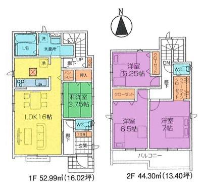 間取図　4号棟