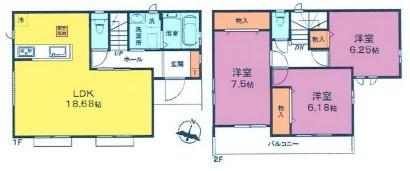 間取図　B号棟